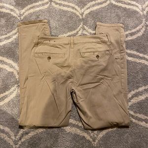 Khaki skinny straight style pants American eagle